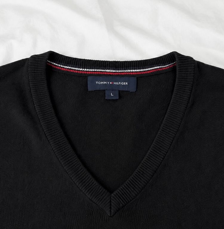 Tommy Hilfiger Black V-Neck Sweater image 2