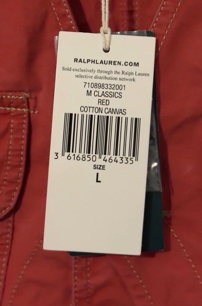 Ralph Lauren Polo Country Red Cotton Canvas Vest 10