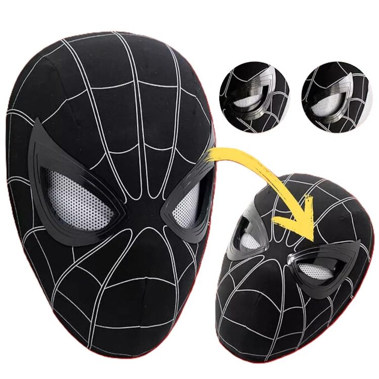 Immagine di Noir Spider-Man Light Up Interactive Mask with Remote Control Adjustable Eyes Spiderman 4