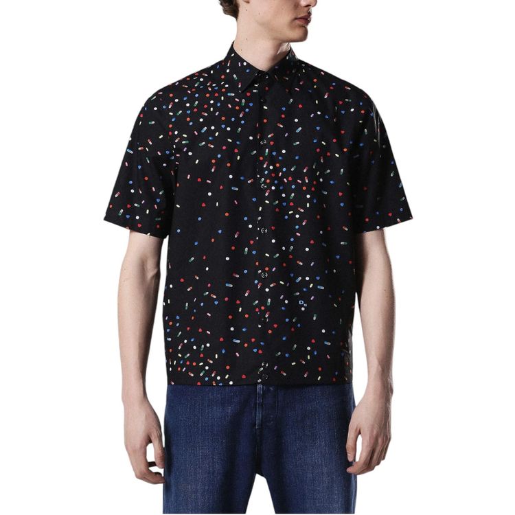 Other DIESEL S ART 0PAQJ Mens Shirt Short Sleeves Casual Summer Outwear Cotton Shirts product image
