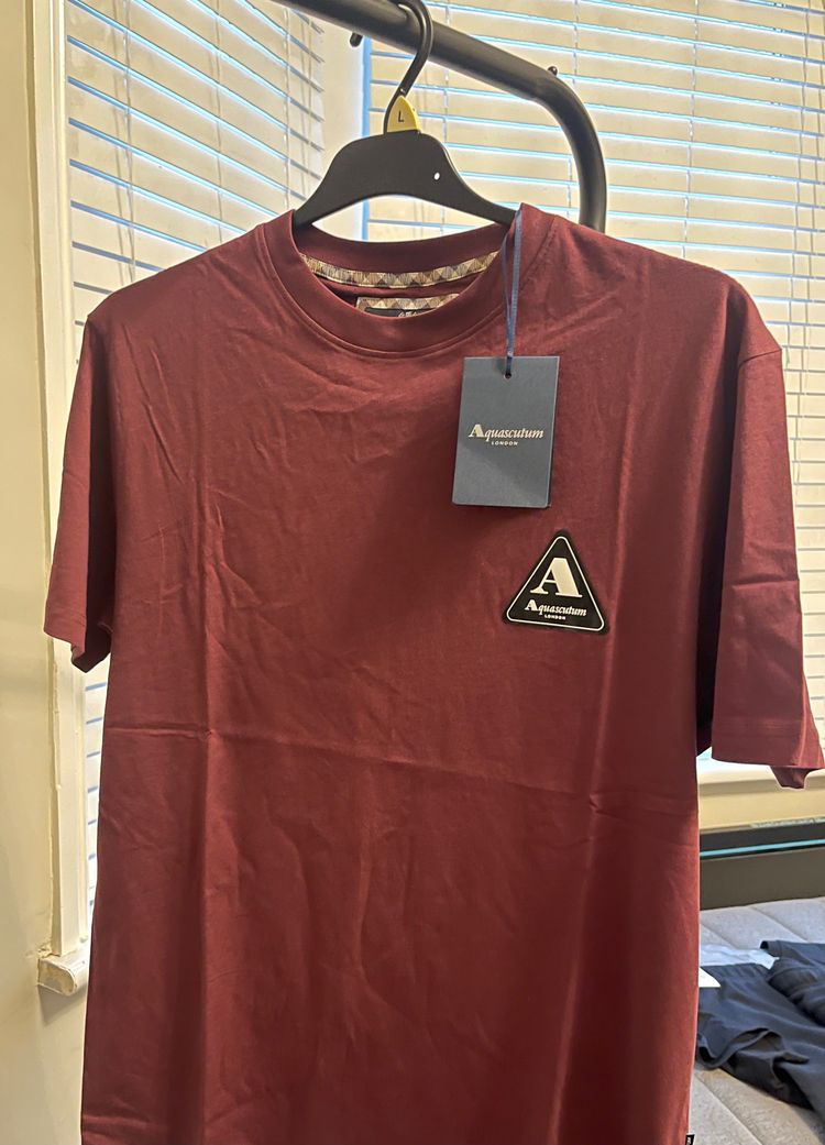 Aquascutum Maroon T-Shirt