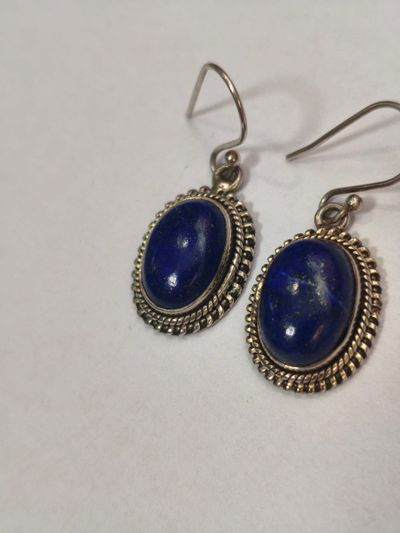 Pendientes plata de LEY 925 - LAPISLAZULI-