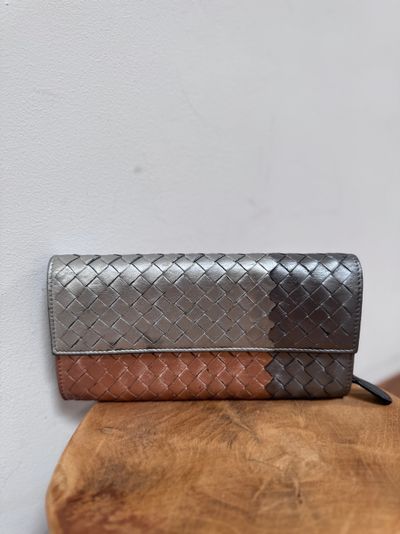 Bottega veneta tri collor long wallet