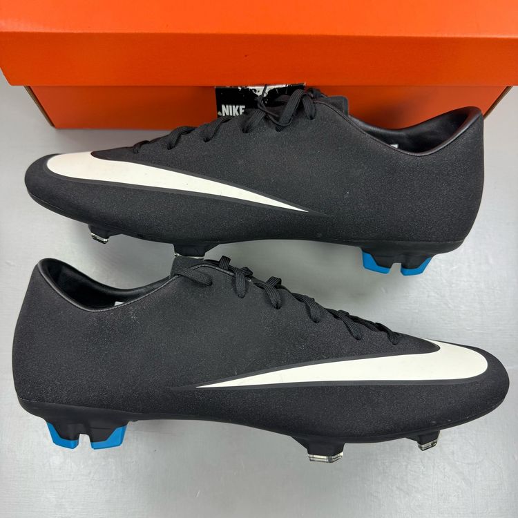 Nike CR7 Football Boots Black White Mercurial UK 10.5 Men's Soccer Cleats image 1