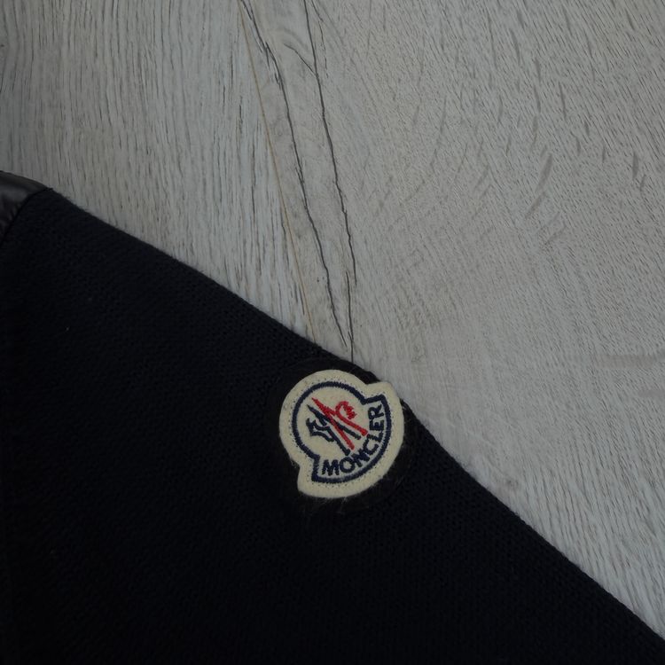 Moncler Men’s Black Tricot Cardigan - XL Slim obraz 7