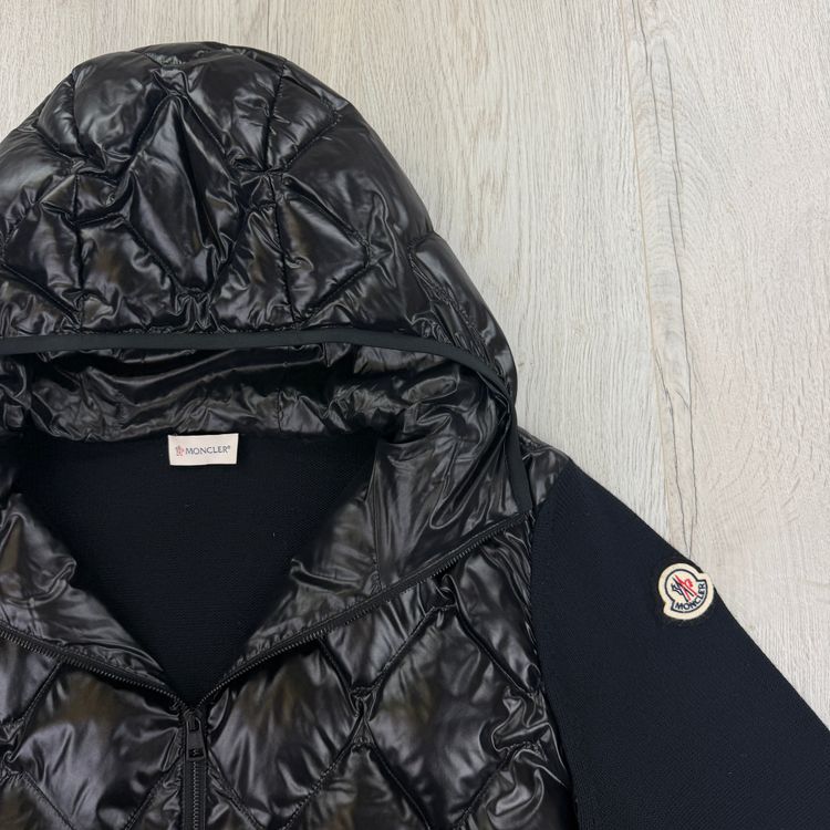 Moncler Men’s Black Tricot Cardigan - XL Slim obraz 6