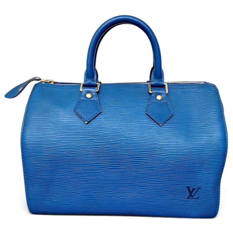 Louis Vuitton Speedy 25 handbag in Blue Epi leather image 1