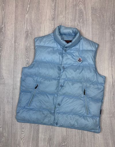 Moncler Light Blue down gilet vintage large