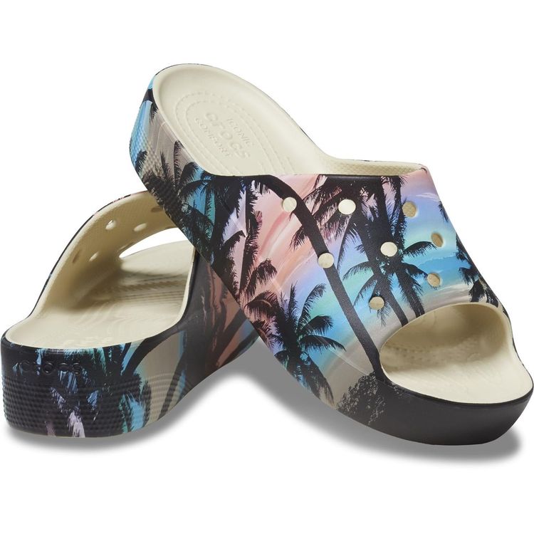 Crocs Classic Summer Nostalgia Platform Slide Sandals image 1