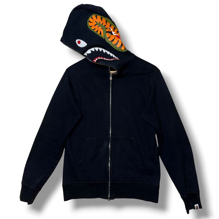 A Bathing Ape shark full zip Hoodie Black, large image 1