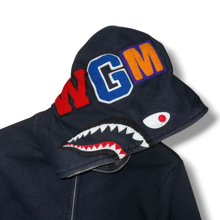 A Bathing Ape shark full zip Hoodie Black, large obraz 2