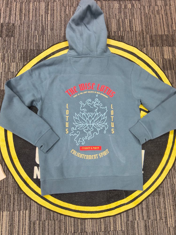 Zero13 Lotus Blue thick Hoodie, New, all sizes 