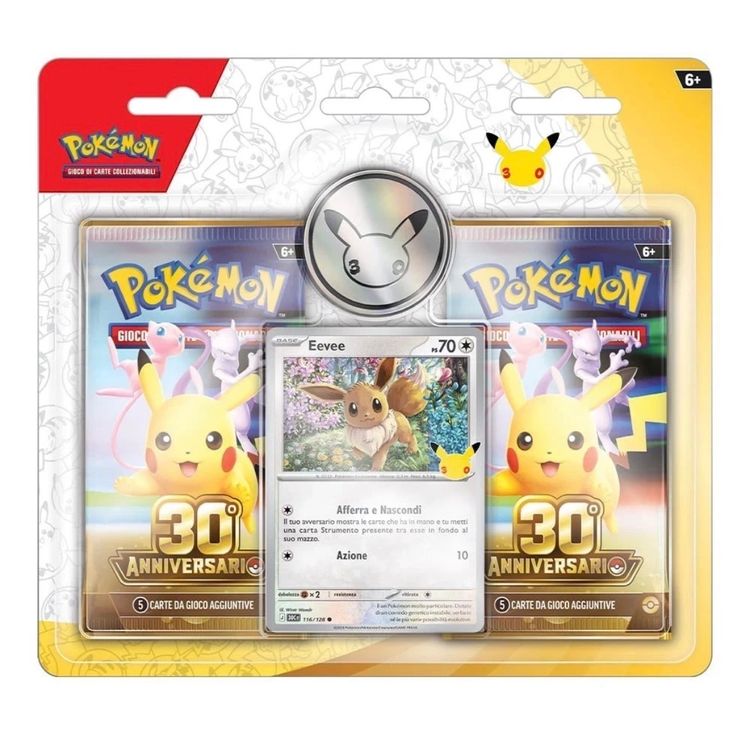 Pokemon 30th Anniversario Blister 2 Bustine Italiano image 1