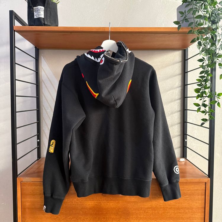 Bape Full Zip Shark Hoodie| Black | Large  P2P 21 image 5