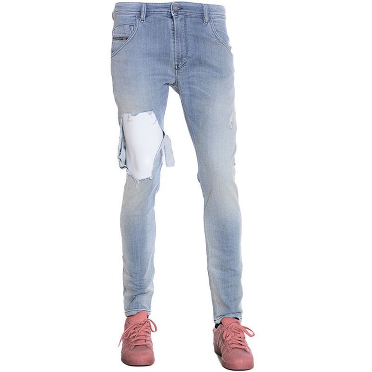 DIESEL KROOLEY T 087AB Mens Denim Sweat Pants Jogg Jeans Stretch Slim Fit Carrot 1