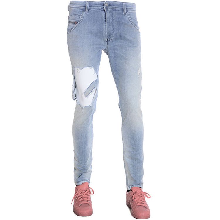 DIESEL KROOLEY T 087AB Mens Denim Sweat Pants Jogg Jeans Stretch Slim Fit Carrot 6