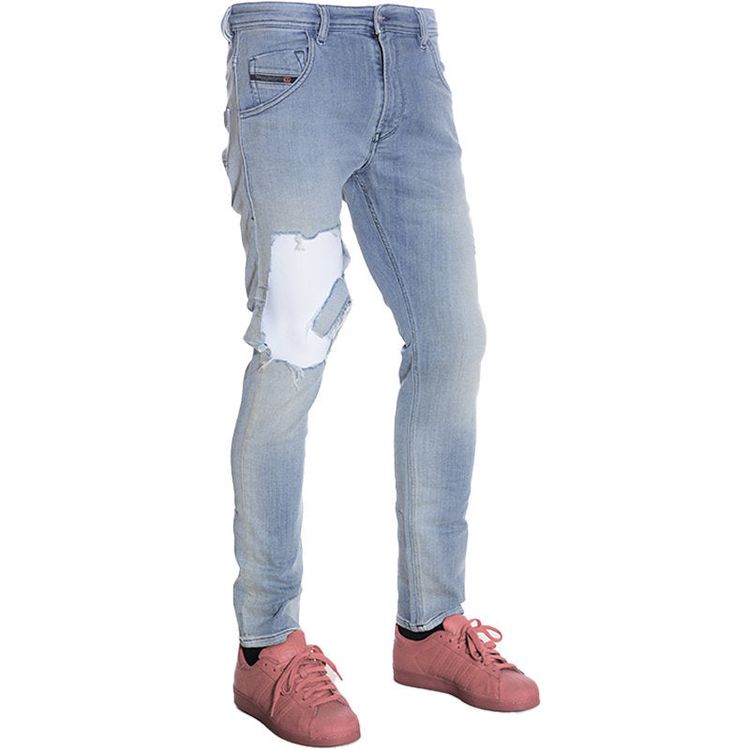 DIESEL KROOLEY T 087AB Mens Denim Sweat Pants Jogg Jeans Stretch Slim Fit Carrot 5