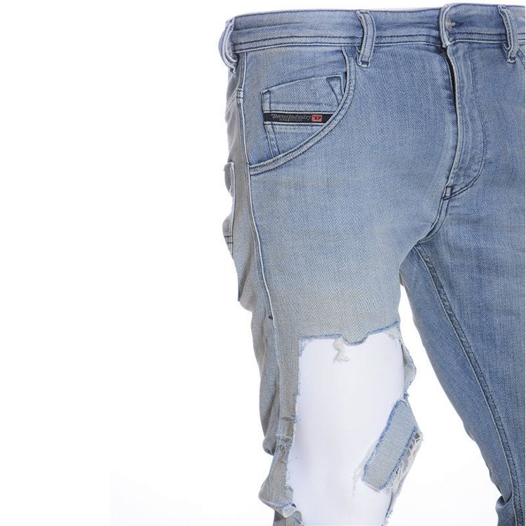 DIESEL KROOLEY T 087AB Mens Denim Sweat Pants Jogg Jeans Stretch Slim Fit Carrot 4