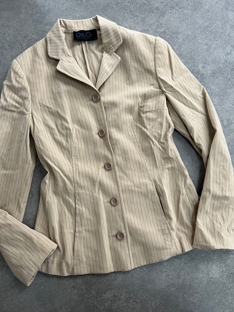 Zen Den  Y2K D&G Striped Beige Blazer - Small product image