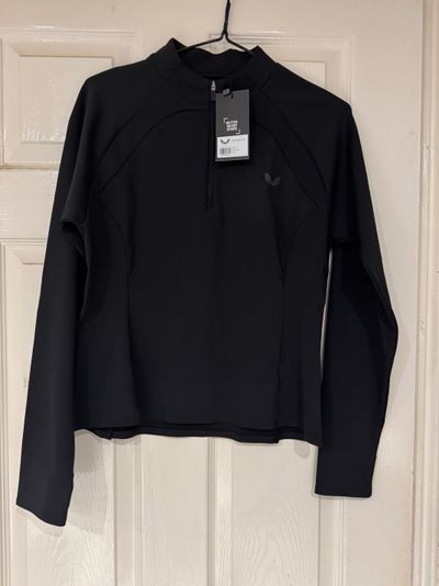 Castore Black Long Sleeve Quarter Zip Top