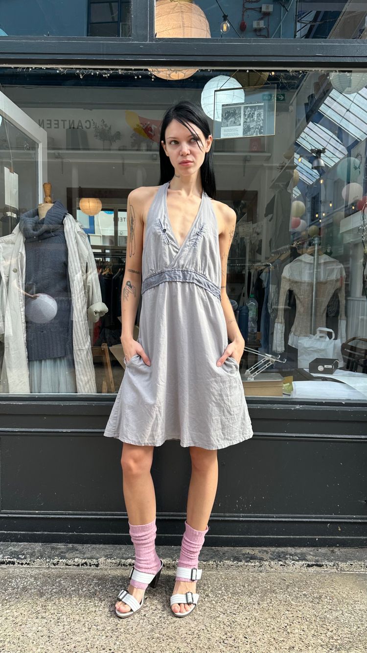 Gstar grey halter dress image 4