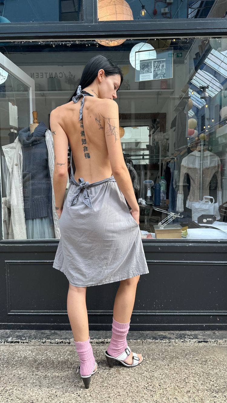 Gstar grey halter dress image 3