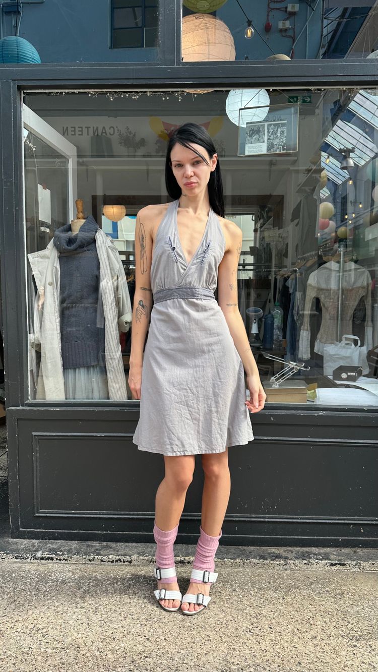 Gstar grey halter dress image 2