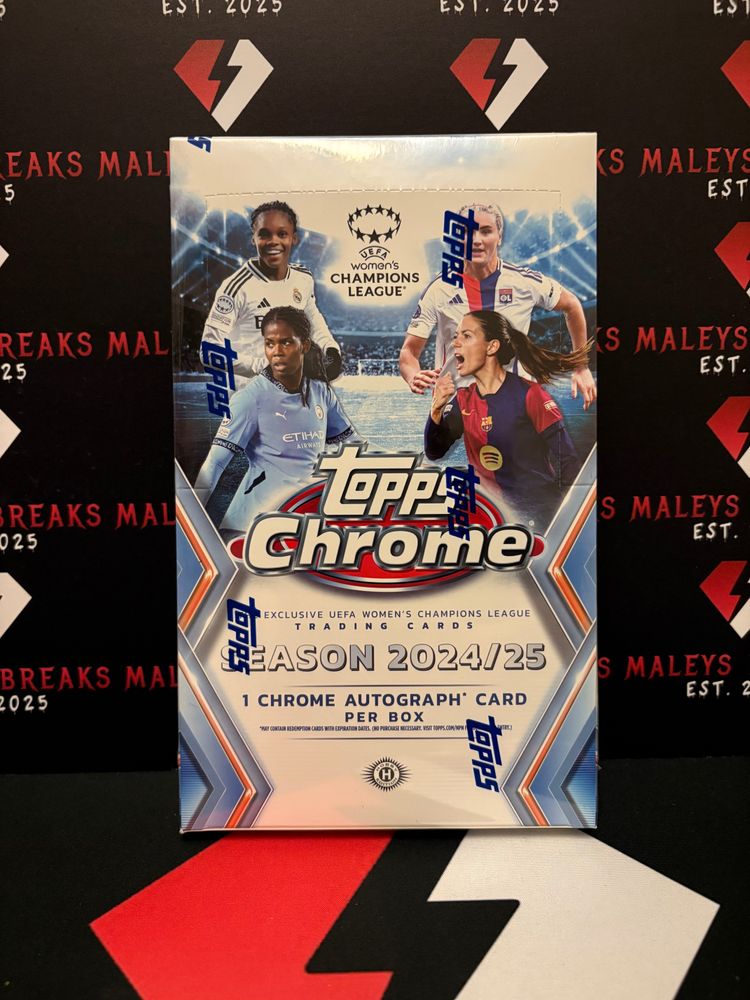 Topps Chrome Uefa Womens Champions League 2024/25 Hobby Box *RIPPED ON LIVE*