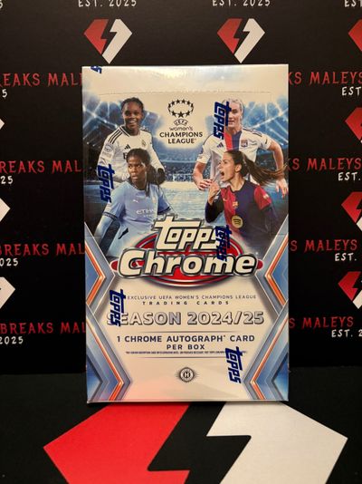 Topps Chrome Uefa Womens Champions League 2024/25 Hobby Box *RIPPED ON LIVE*