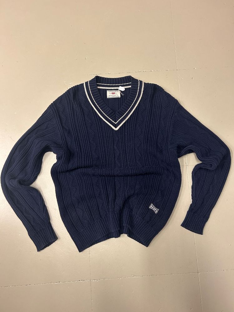 Levi's Navy Cable Knit Sweater