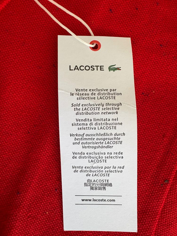 Lacoste Red Classic Fit Polo Shirt image 5