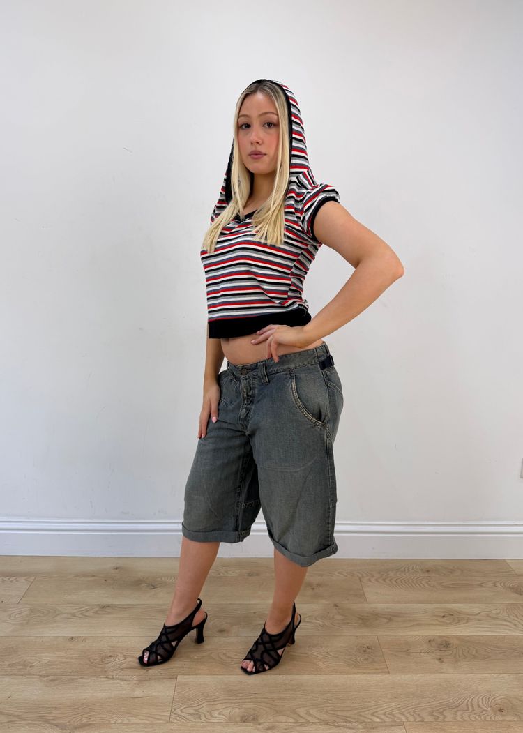 small black red and white striped ralph lauren t-shirt image 8