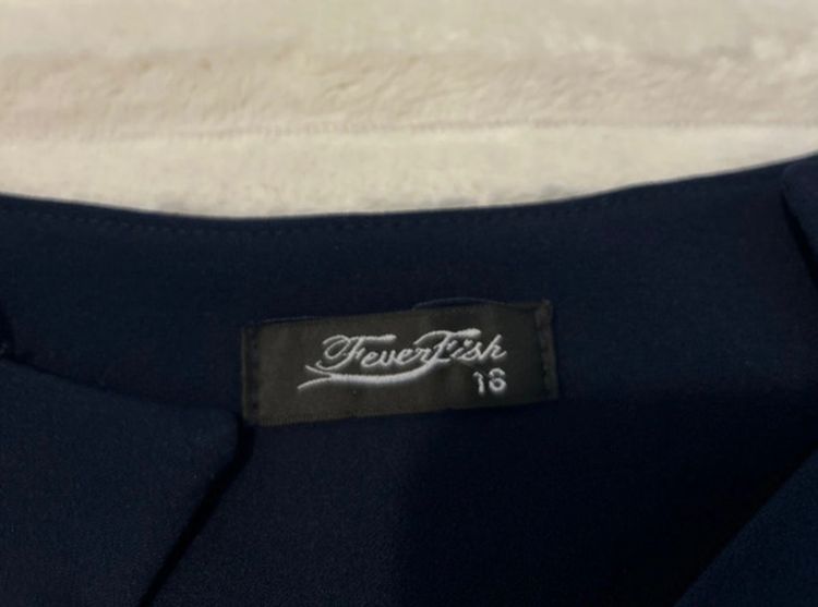 Feverfish Navy Blue Sleeveless Dress obraz 2