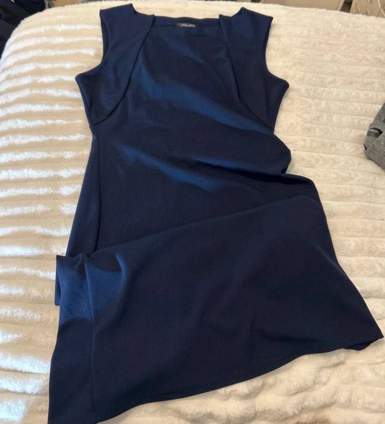 Feverfish Navy Blue Sleeveless Dress obraz 4
