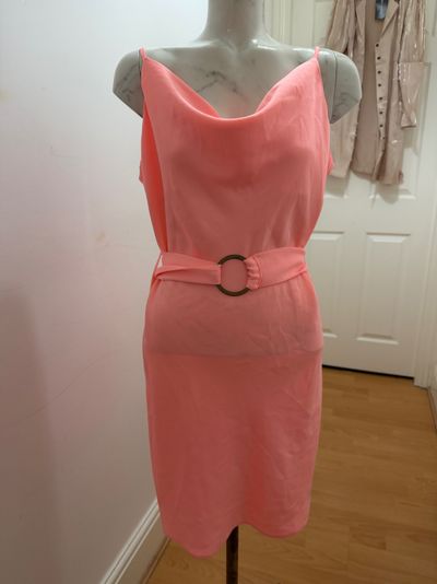 Pink Belted Dress