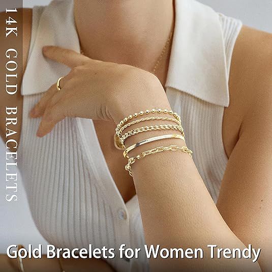 14K Gold Bracelets Set 3