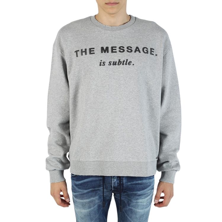 Diesel DIESEL S POND GR Mens Oversized Sweatshirt Crew Neck Winter Pullover Jumper Grey product image