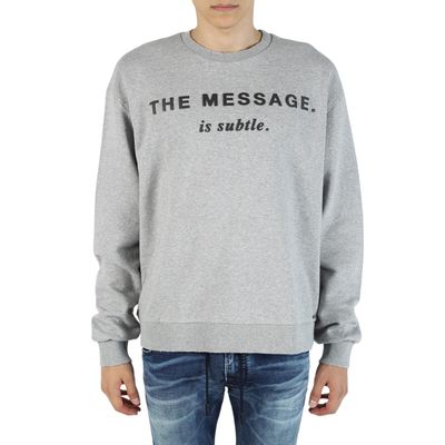DIESEL S POND GR Mens Oversized Sweatshirt Crew Neck Winter Pullover Jumper Grey 1