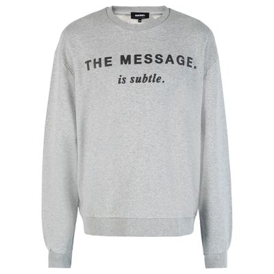 DIESEL S POND GR Mens Oversized Sweatshirt Crew Neck Winter Pullover Jumper Grey 5