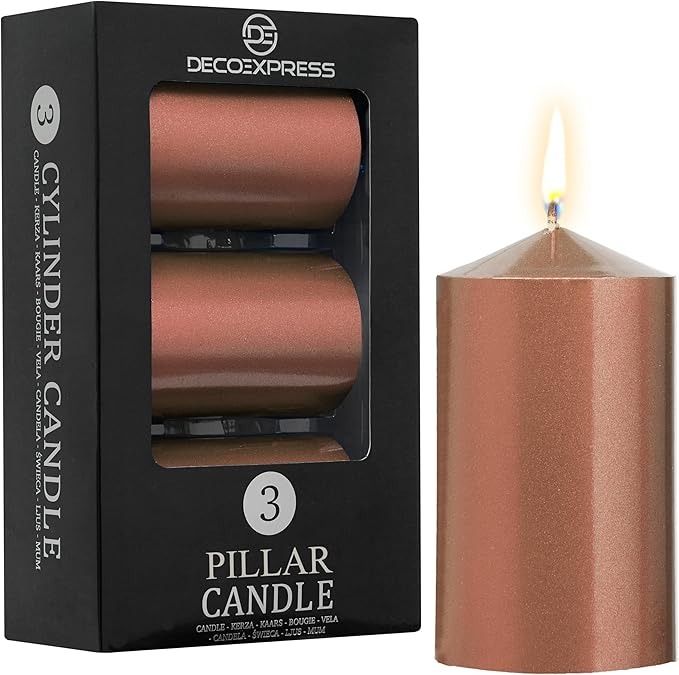 Decoexpress 3 Cylinder Pillar Candle Set 2