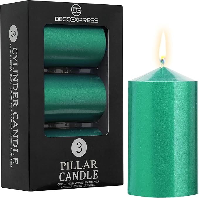 Decoexpress 3 Cylinder Pillar Candle Set