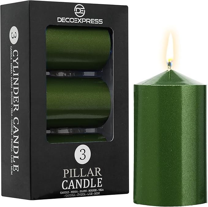Decoexpress 3 Cylinder Pillar Candle Set 3