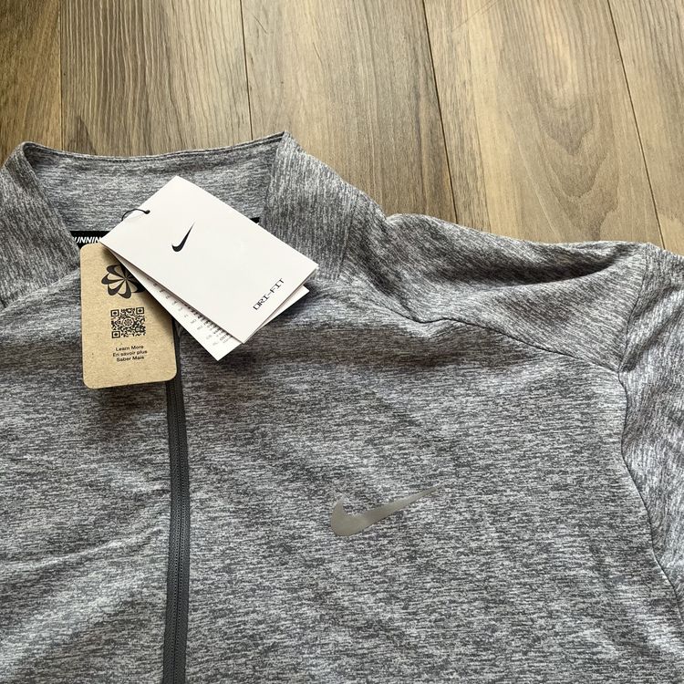 BNWT Nike Miler Pacer Element Dri Fit Running Training 1/2 Zip Top , Grey image 2