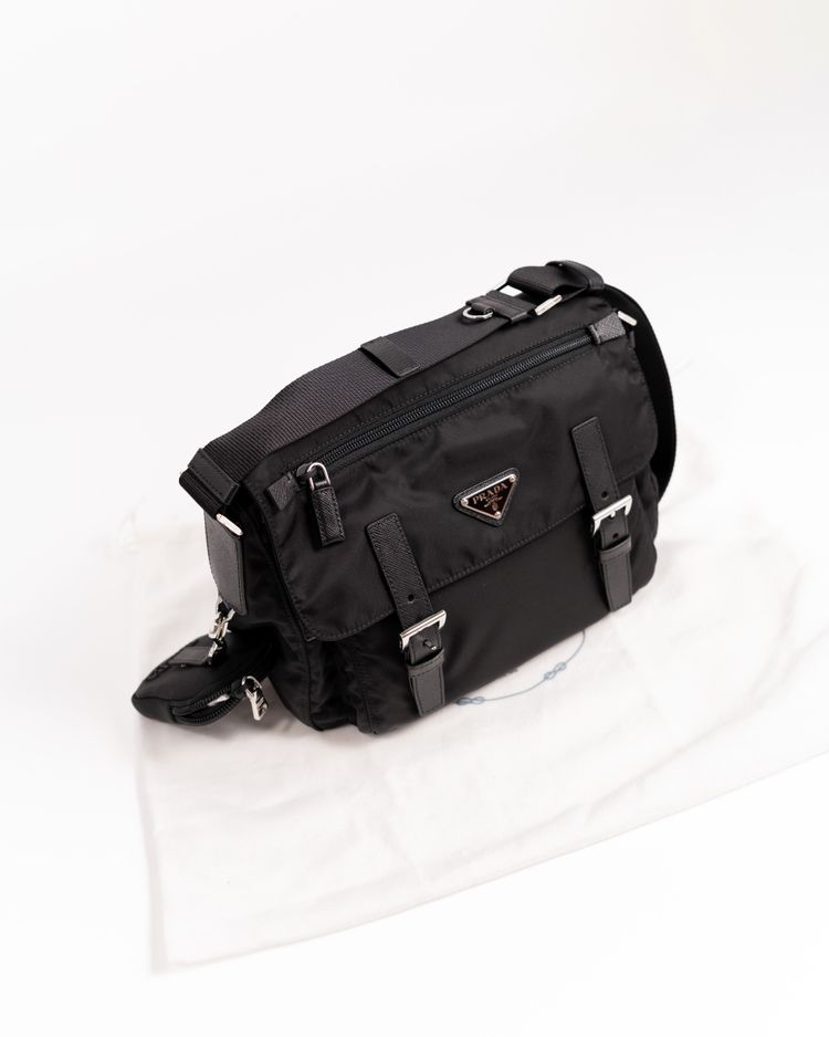 Prada Borsa Tracolla Re-Nylon Nera — Pre-owned Autentica obraz 10