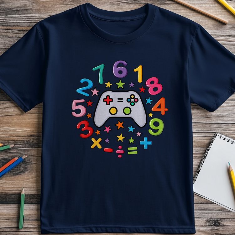 Gamer Number Day Math Kids Tee image 2