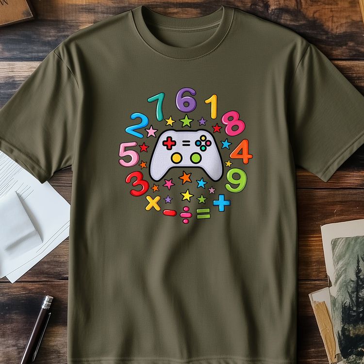 Gamer Number Day Math Kids Tee image 1