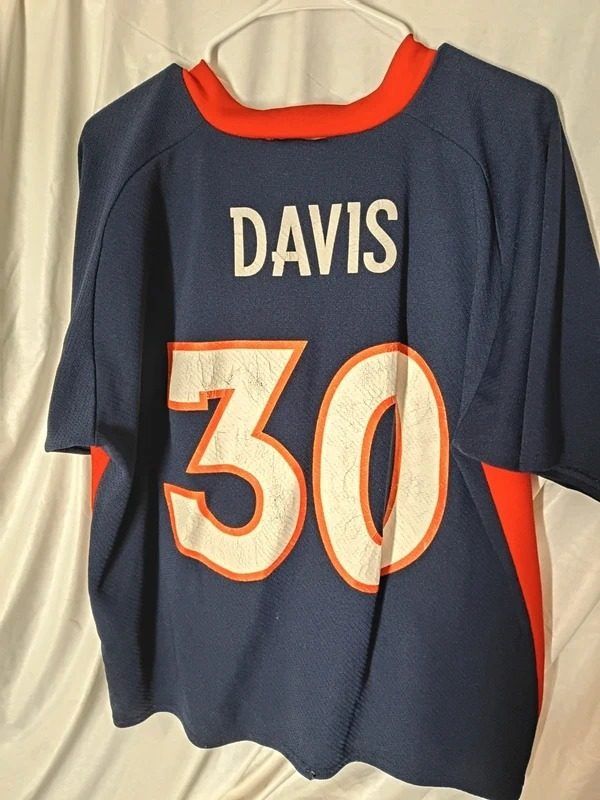 Blue And Orange Broncos Sports Jersey obraz 2