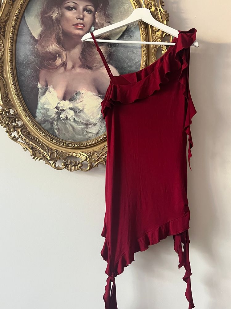 Minga London Minga Red One-Shoulder Dress product image