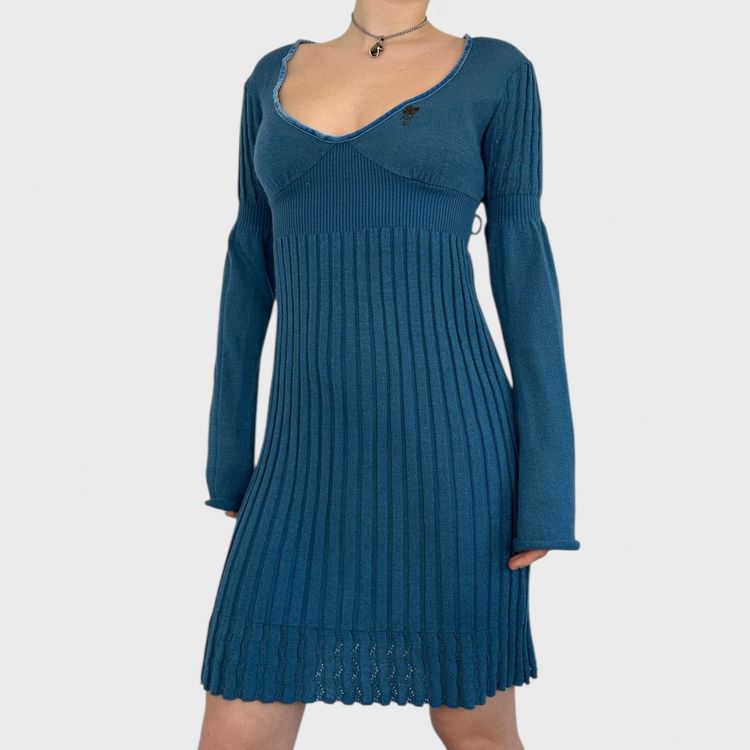Miss Sixty Blue Midi Dress - S