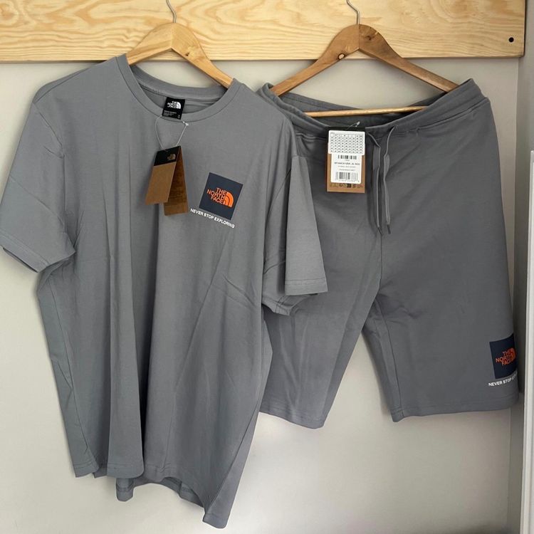 The North Face Grey T-Shirt And Shorts Set image 1
